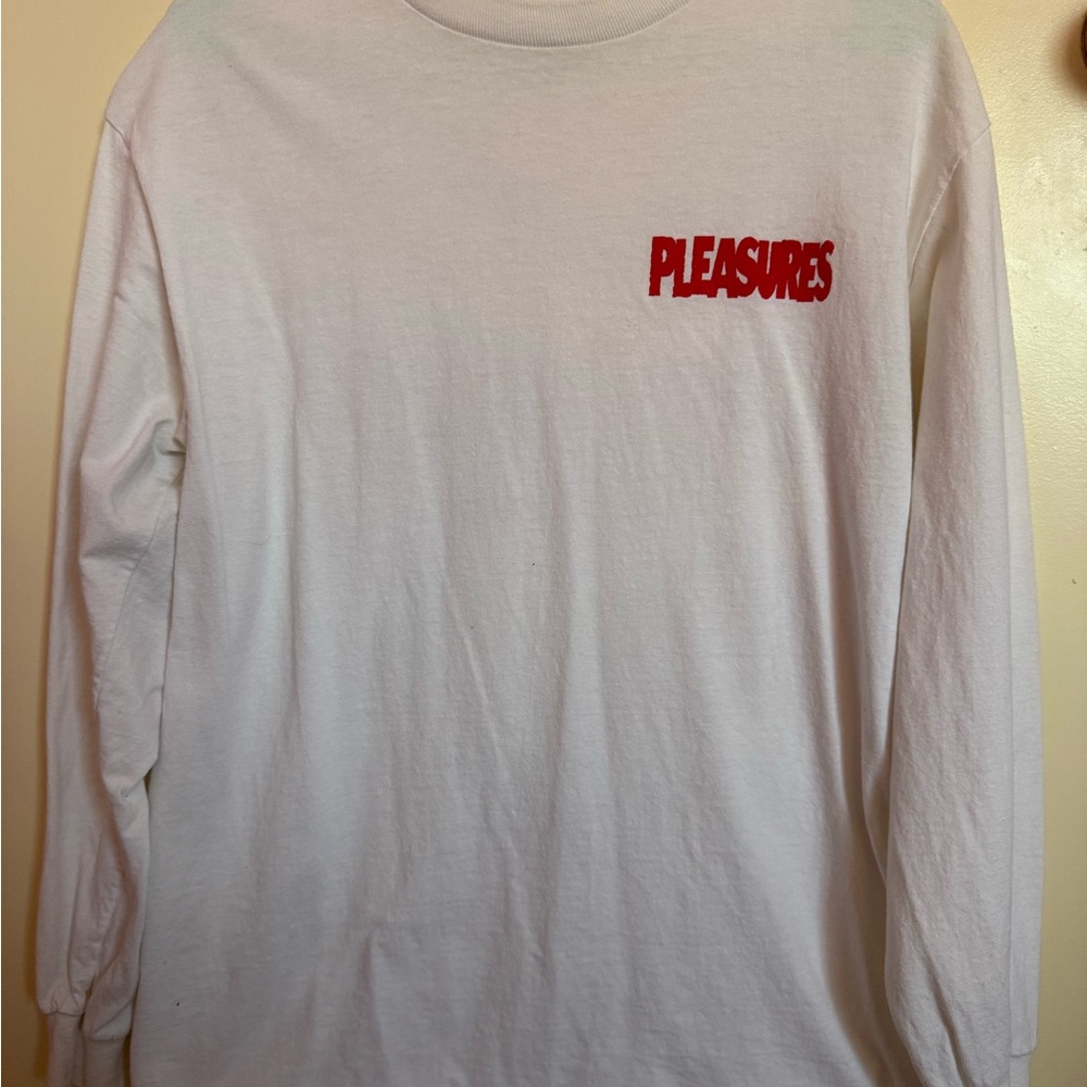 Pleasures White Long Sleeve Tee